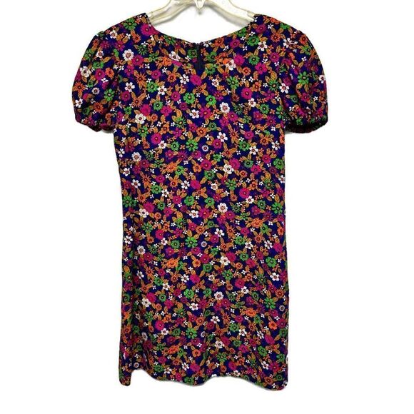 Vintage 70s Floral Mini Dress - Picture 3 of 4